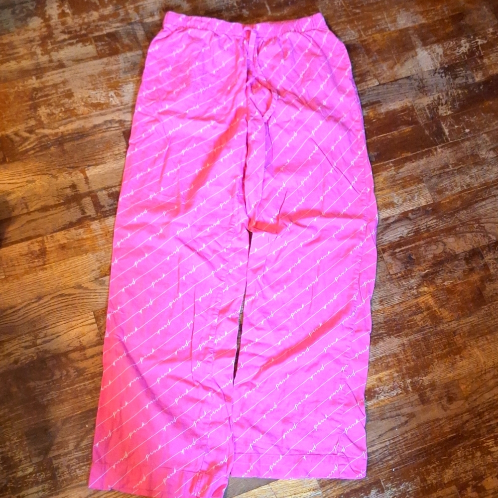 Pink, pajama pants